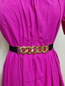 Fushsia Pink Midi Dress