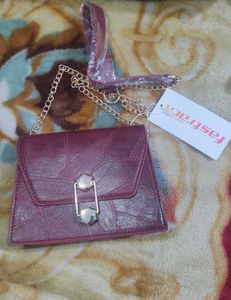 Fastrack Burgundy Solid Shoulder Bag