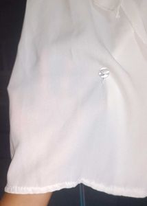 White Tank Top With Beaded Pearls