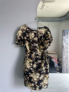 Floral Wrap Around Mini Dress