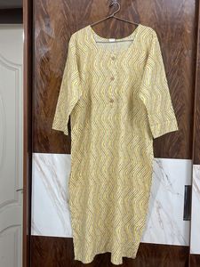 Striped Floral Kurta 46 Size
