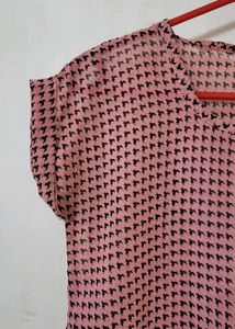 Elegant Chiffon Peach Top