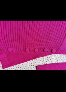 pink woolen top for women