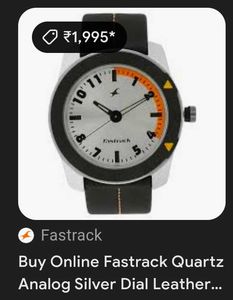 Fastrack Stylish Silver Dial Watch🎁BOGO🎁