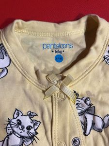 Cute Kitten Print Baby Romper