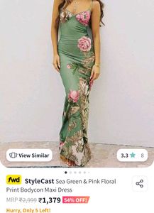 Floral Printed Georgette Maxi Dress