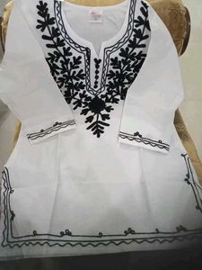 Embroidered White Top