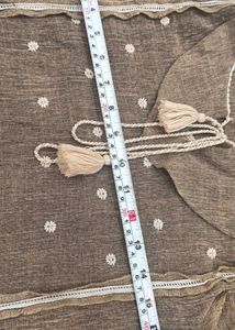 Brown Embroidered Kurti