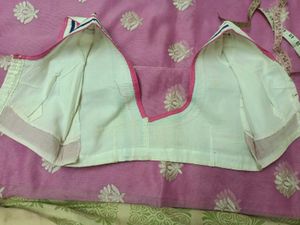 Pinkish With White Embroidery Flower Saree