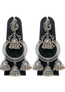 Silver Jhumka Earrings