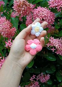 Crochet Flower Hair Clips