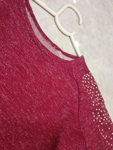 Maroon Long Sleeve Top