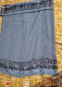 Stylish Gray Saree