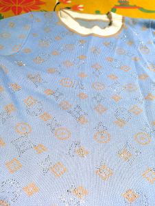 Korean Vintage Style Patterned Knit Top