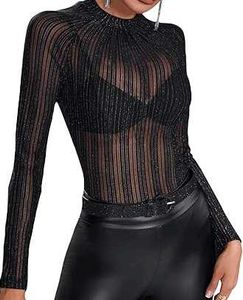 Black Mesh Bodysuit