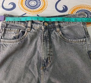 Gray Wide-leg Denim