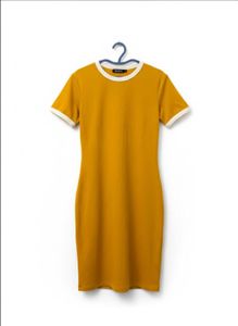 Yellow Ringer Bodycon Dress Size: L