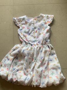 Butterfly Print Girls Dress 4-6 years