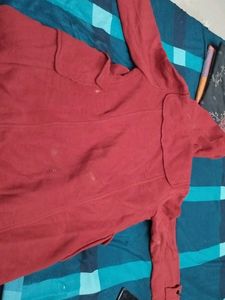 Burgundy Toggle Coat