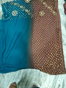 Full Work Saree In Double Shead