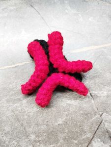 crochet Red Angry Hair Clips