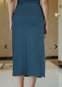 Elegant Blue Maxi Skirt