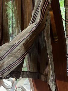 Striped Sheer Olive Green Blouse