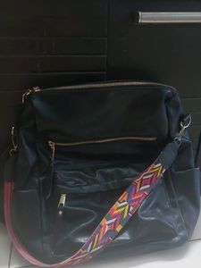 Black Leather Backpack