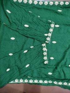 Green Embroidered Kurta
