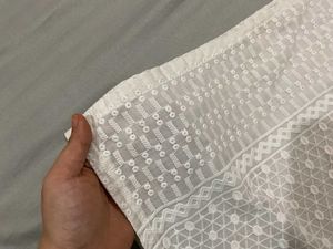 Embroidered White Kurti Chikankari