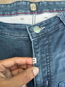 Ripped Denim Joggers