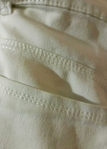 White Pant Cotton Mix Stretchable