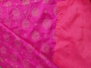Pink Colour Handmade Fabric Saree