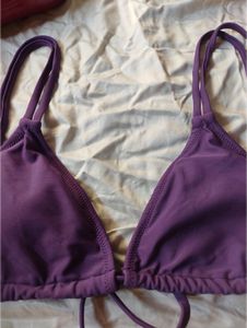 Double String Purple Bra Wear