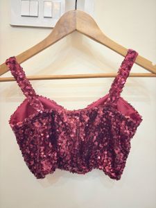 Shein Sequin Party Crop Top