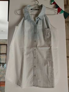 NUON Halter Neck Cotton Top With Ombre Dyeing