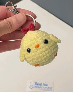 Crochet Chicken Keychain
