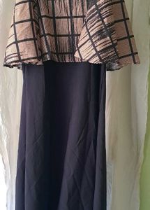 Chic Checkered Top Navy Dress