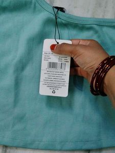 Blue One-Shoulder Top