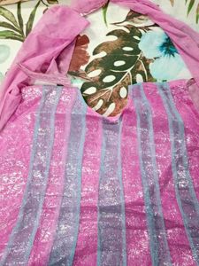Partywear Kurta  With Salwaar And Duppata