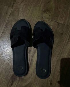 Old Money Black Slip-On Sandal AestheticFlats