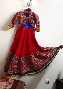 Libas Bright Red Heavy Anarkali Kurta