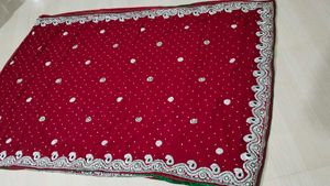 New Handwork Sari Combo With Readymade Blouse