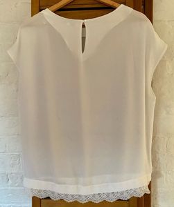 NEXT Ivory Sleeveless Blouse/Top with Lace