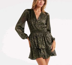 Forever New Keira Plisse Tiered Party Dress