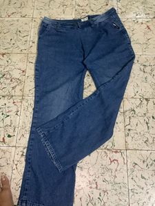 Blue Wide Leg Jeans