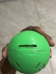 Green Squeeze Toy With Piggy Backing