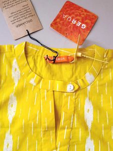 Libas- Yellow Kurta(Pure Cotton)