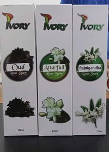 Ivory Room Sprays - Oud, Attarfull, Rajnigandha