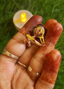 Brown Rose Adjustable Ring🤎